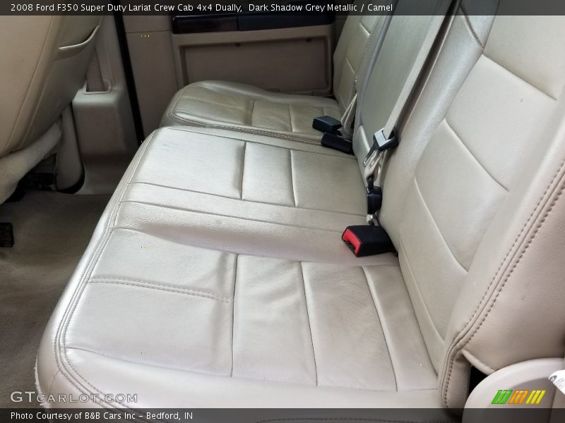 Dark Shadow Grey Metallic / Camel 2008 Ford F350 Super Duty Lariat Crew Cab 4x4 Dually