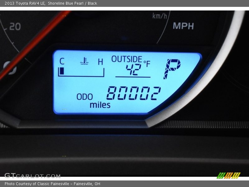 Shoreline Blue Pearl / Black 2013 Toyota RAV4 LE