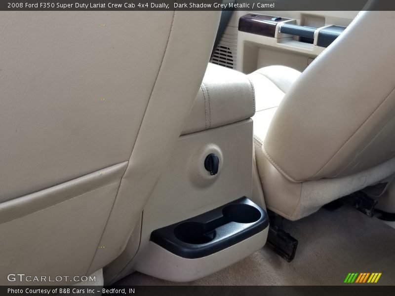 Dark Shadow Grey Metallic / Camel 2008 Ford F350 Super Duty Lariat Crew Cab 4x4 Dually