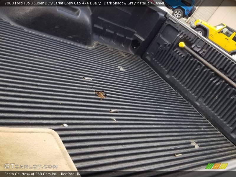 Dark Shadow Grey Metallic / Camel 2008 Ford F350 Super Duty Lariat Crew Cab 4x4 Dually
