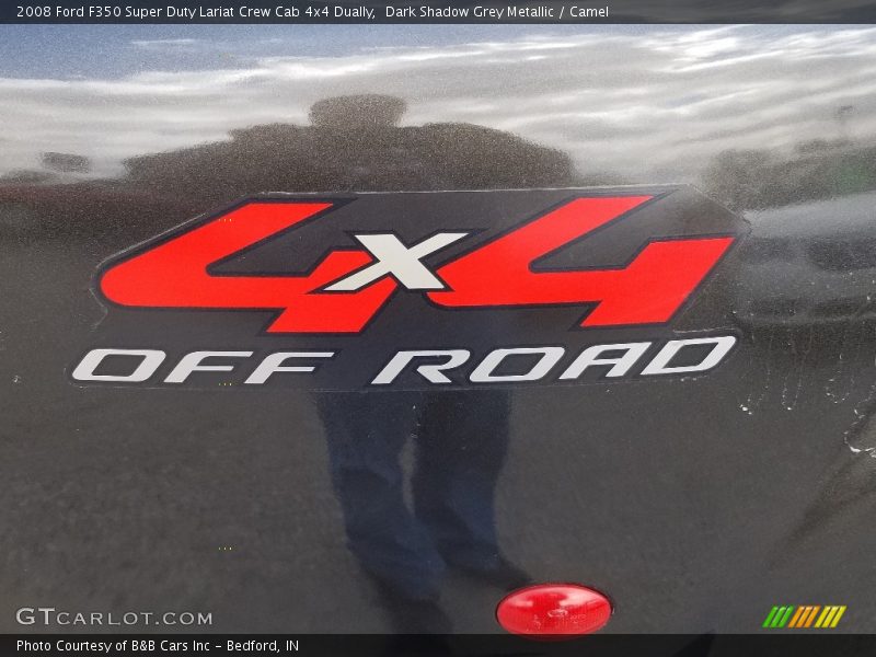 Dark Shadow Grey Metallic / Camel 2008 Ford F350 Super Duty Lariat Crew Cab 4x4 Dually