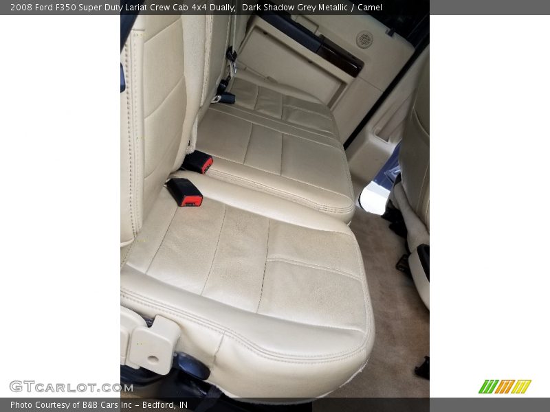 Dark Shadow Grey Metallic / Camel 2008 Ford F350 Super Duty Lariat Crew Cab 4x4 Dually