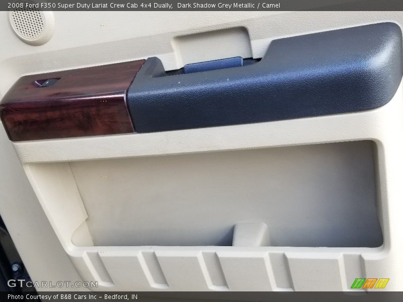 Dark Shadow Grey Metallic / Camel 2008 Ford F350 Super Duty Lariat Crew Cab 4x4 Dually