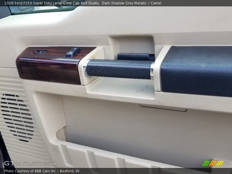 Dark Shadow Grey Metallic / Camel 2008 Ford F350 Super Duty Lariat Crew Cab 4x4 Dually