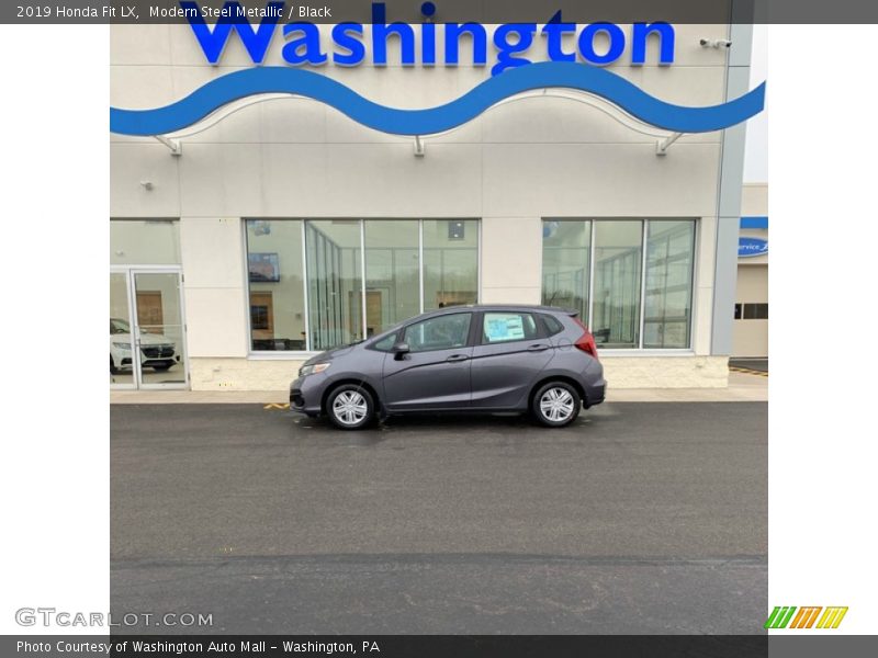 Modern Steel Metallic / Black 2019 Honda Fit LX