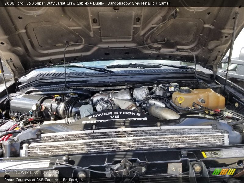 Dark Shadow Grey Metallic / Camel 2008 Ford F350 Super Duty Lariat Crew Cab 4x4 Dually