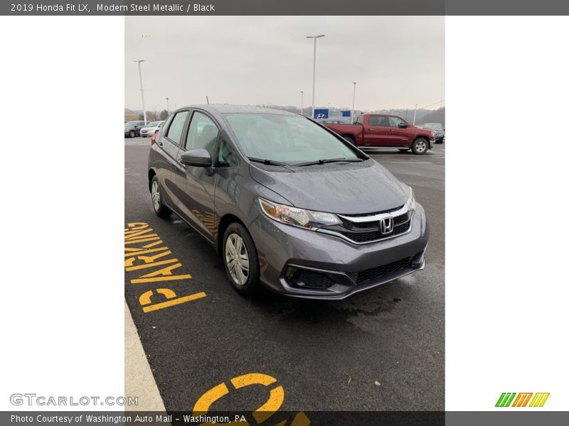 Modern Steel Metallic / Black 2019 Honda Fit LX