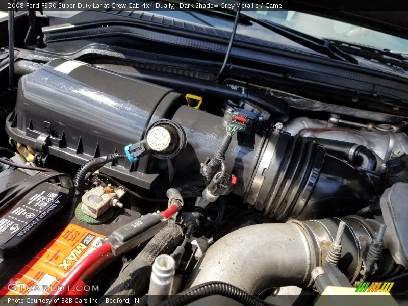 Dark Shadow Grey Metallic / Camel 2008 Ford F350 Super Duty Lariat Crew Cab 4x4 Dually