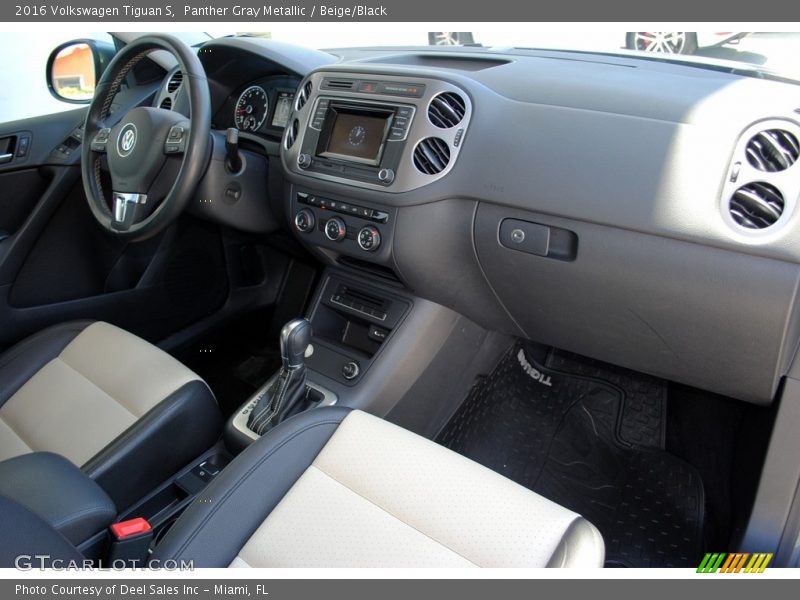 Panther Gray Metallic / Beige/Black 2016 Volkswagen Tiguan S