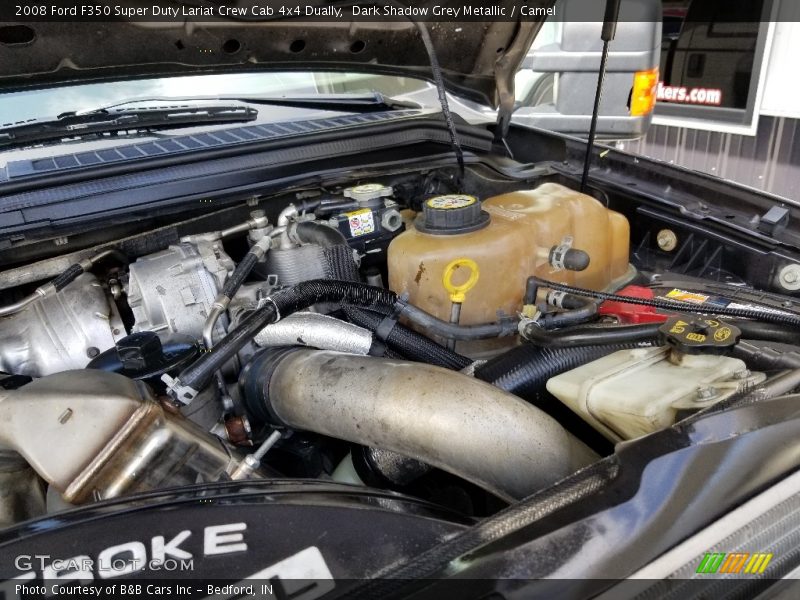 Dark Shadow Grey Metallic / Camel 2008 Ford F350 Super Duty Lariat Crew Cab 4x4 Dually