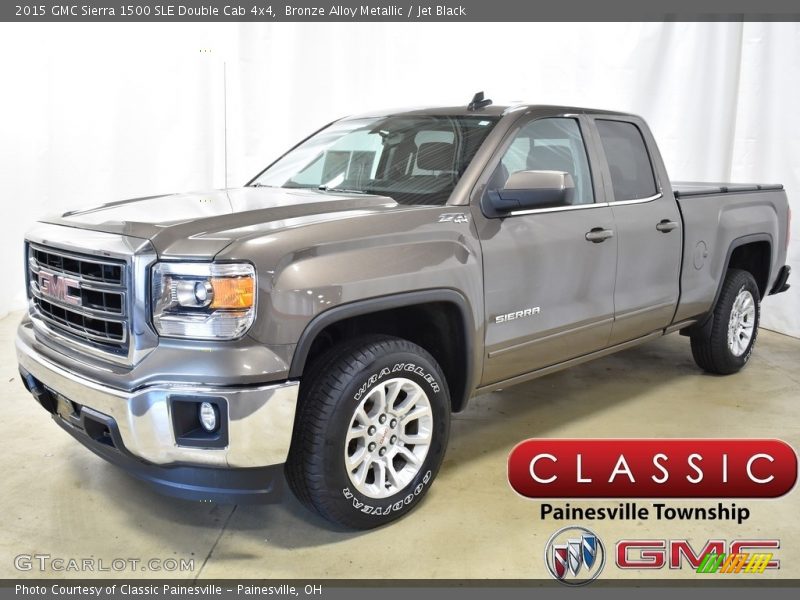 Bronze Alloy Metallic / Jet Black 2015 GMC Sierra 1500 SLE Double Cab 4x4