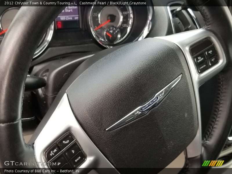 Cashmere Pearl / Black/Light Graystone 2012 Chrysler Town & Country Touring - L