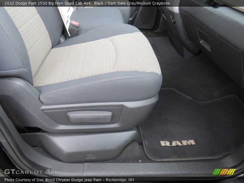 Black / Dark Slate Gray/Medium Graystone 2012 Dodge Ram 1500 Big Horn Quad Cab 4x4