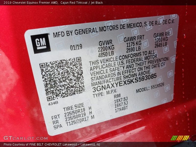 Cajun Red Tintcoat / Jet Black 2019 Chevrolet Equinox Premier AWD