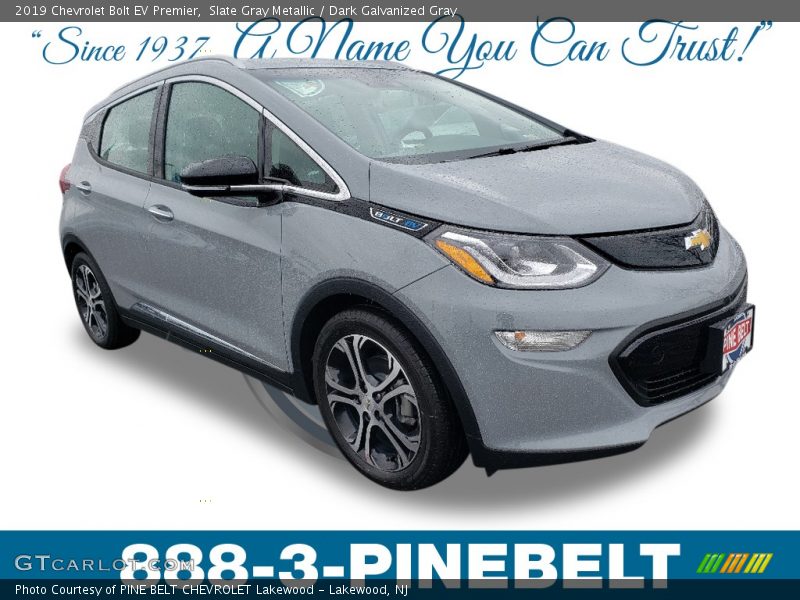 Slate Gray Metallic / Dark Galvanized Gray 2019 Chevrolet Bolt EV Premier