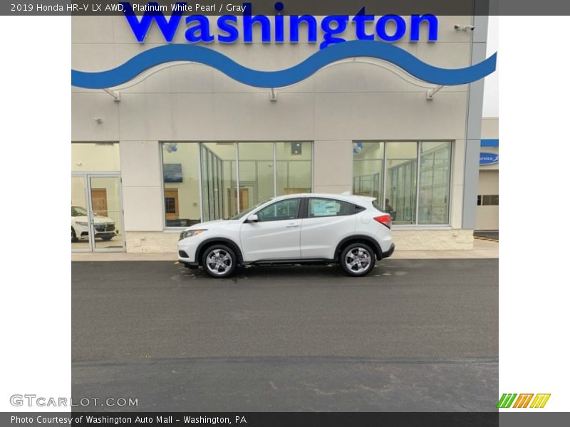 Platinum White Pearl / Gray 2019 Honda HR-V LX AWD