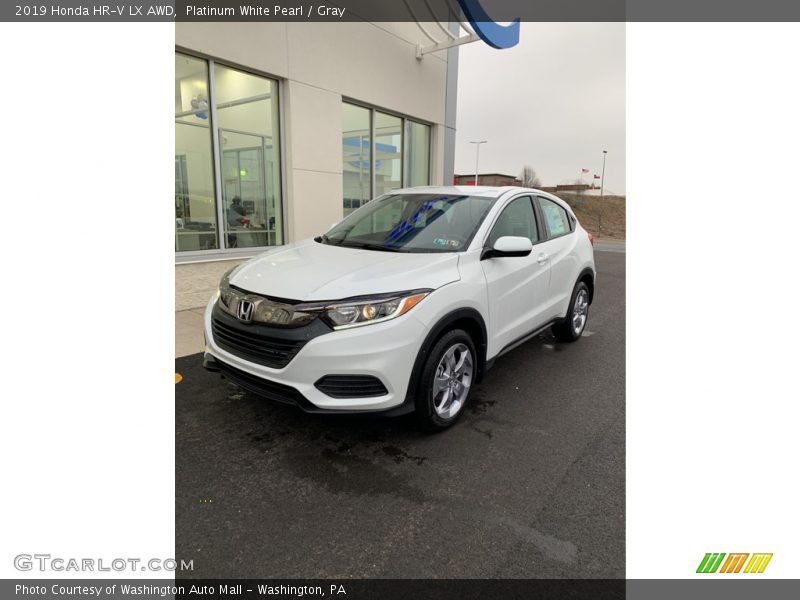 Platinum White Pearl / Gray 2019 Honda HR-V LX AWD