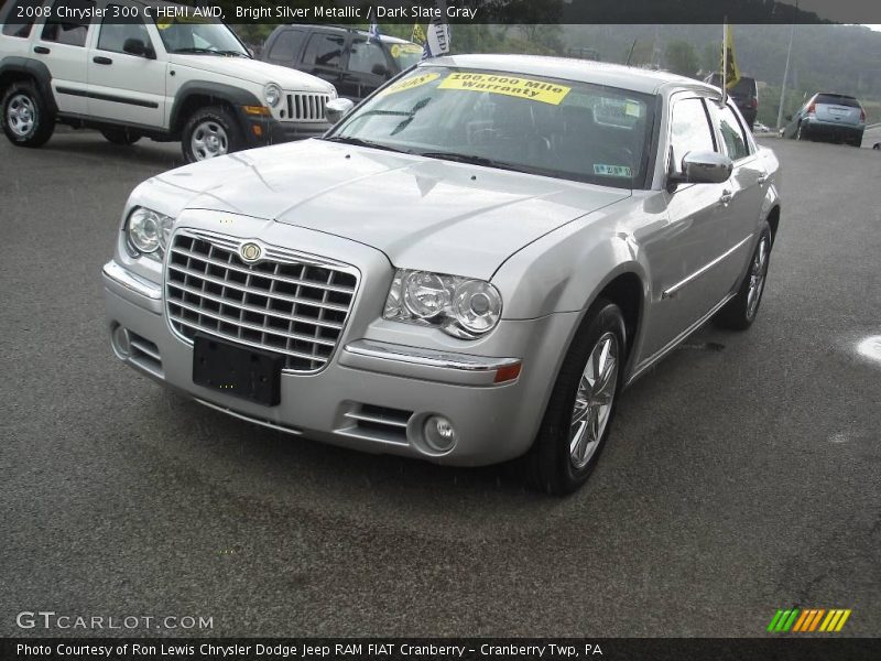 Bright Silver Metallic / Dark Slate Gray 2008 Chrysler 300 C HEMI AWD