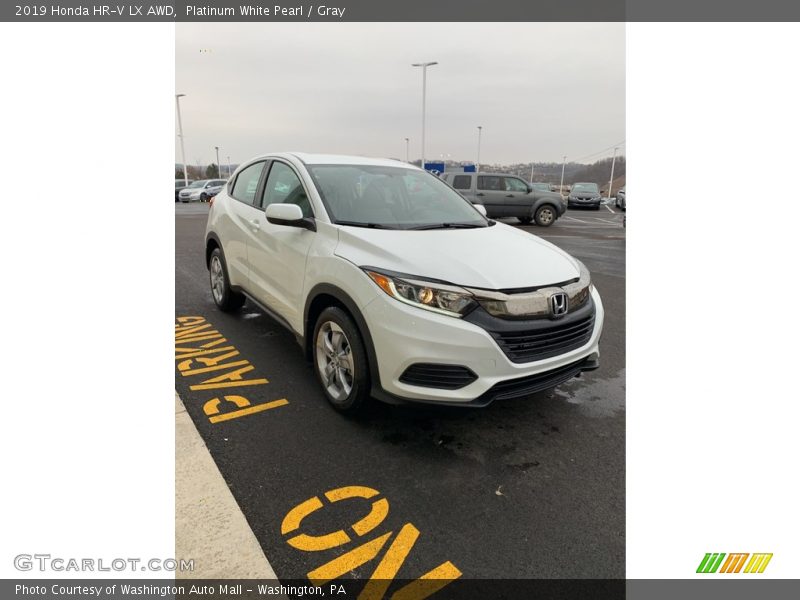 Platinum White Pearl / Gray 2019 Honda HR-V LX AWD