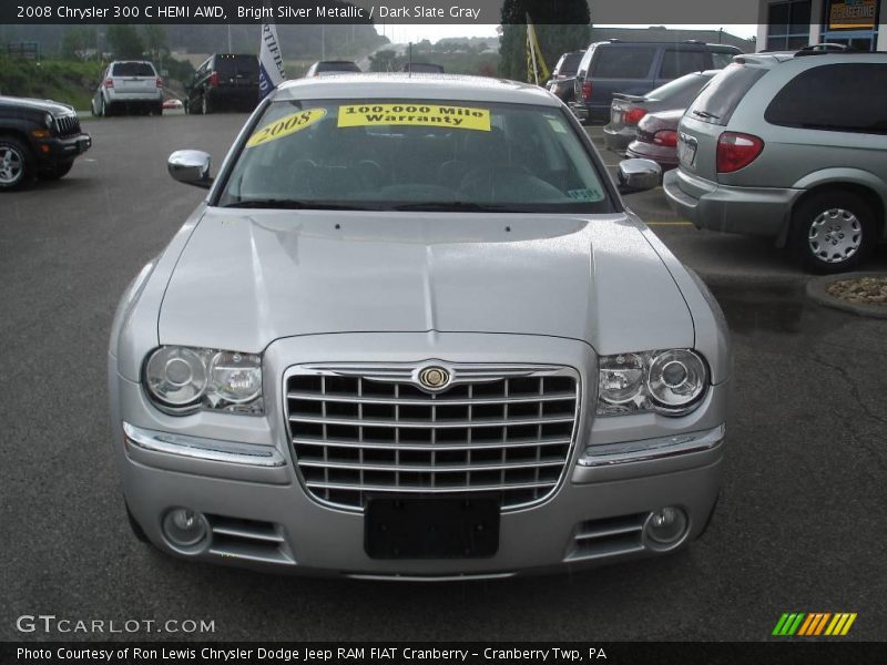 Bright Silver Metallic / Dark Slate Gray 2008 Chrysler 300 C HEMI AWD