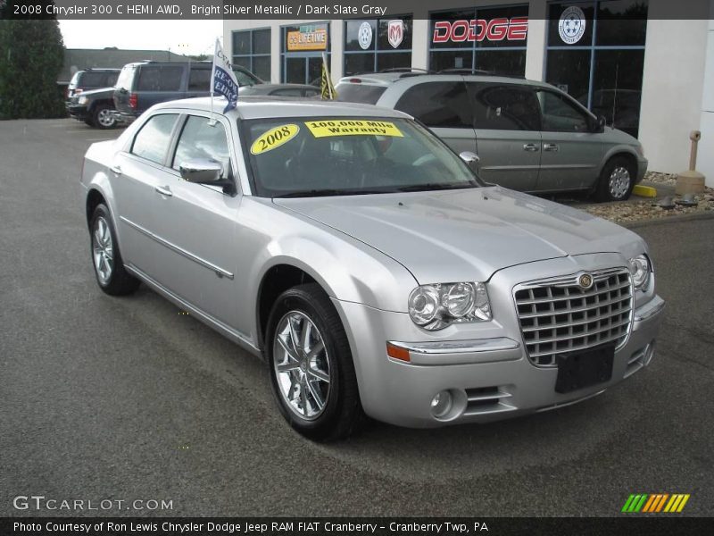 Bright Silver Metallic / Dark Slate Gray 2008 Chrysler 300 C HEMI AWD
