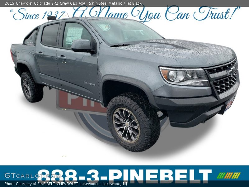 Satin Steel Metallic / Jet Black 2019 Chevrolet Colorado ZR2 Crew Cab 4x4