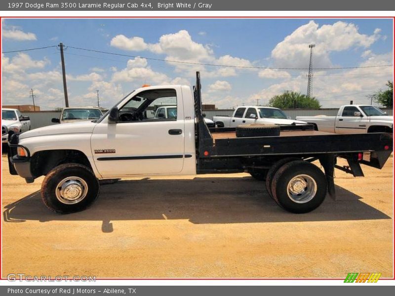Bright White / Gray 1997 Dodge Ram 3500 Laramie Regular Cab 4x4