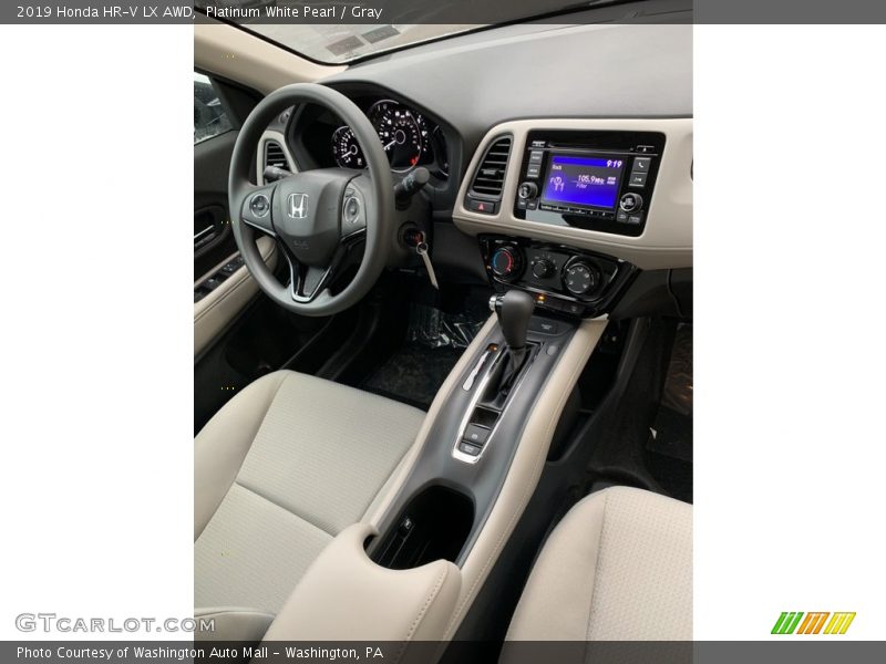 Platinum White Pearl / Gray 2019 Honda HR-V LX AWD