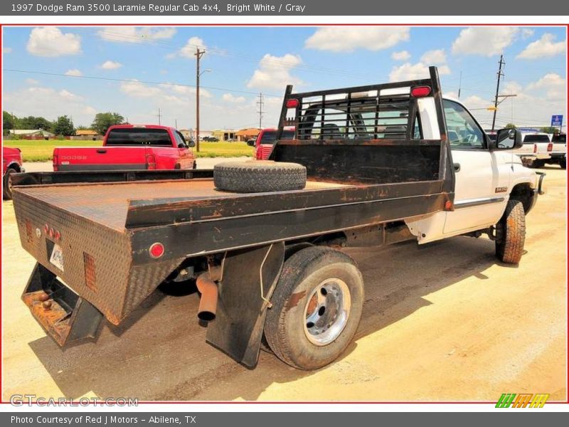 Bright White / Gray 1997 Dodge Ram 3500 Laramie Regular Cab 4x4