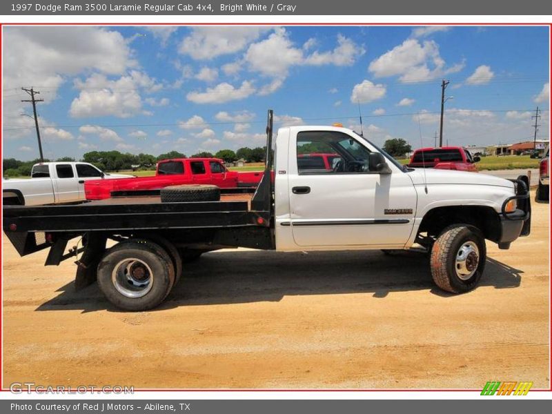 Bright White / Gray 1997 Dodge Ram 3500 Laramie Regular Cab 4x4