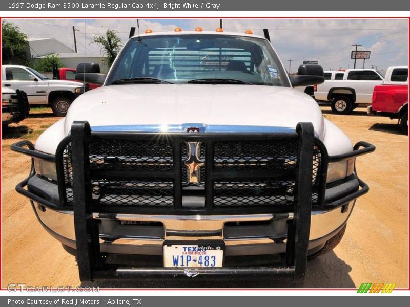 Bright White / Gray 1997 Dodge Ram 3500 Laramie Regular Cab 4x4