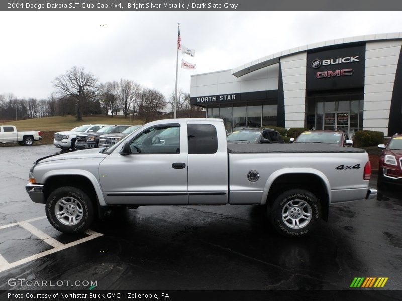 Bright Silver Metallic / Dark Slate Gray 2004 Dodge Dakota SLT Club Cab 4x4