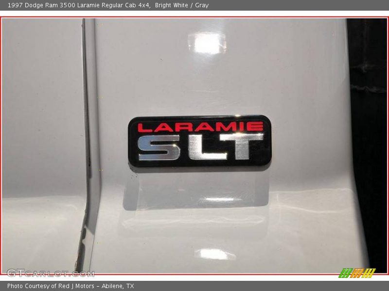 Bright White / Gray 1997 Dodge Ram 3500 Laramie Regular Cab 4x4