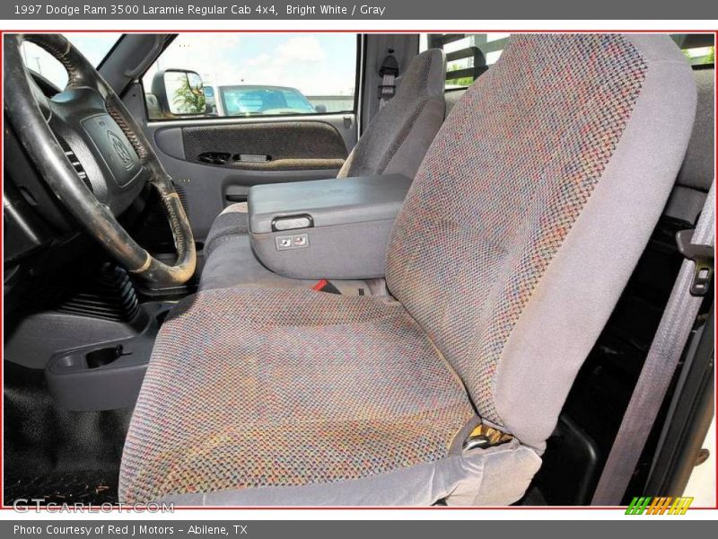 Bright White / Gray 1997 Dodge Ram 3500 Laramie Regular Cab 4x4