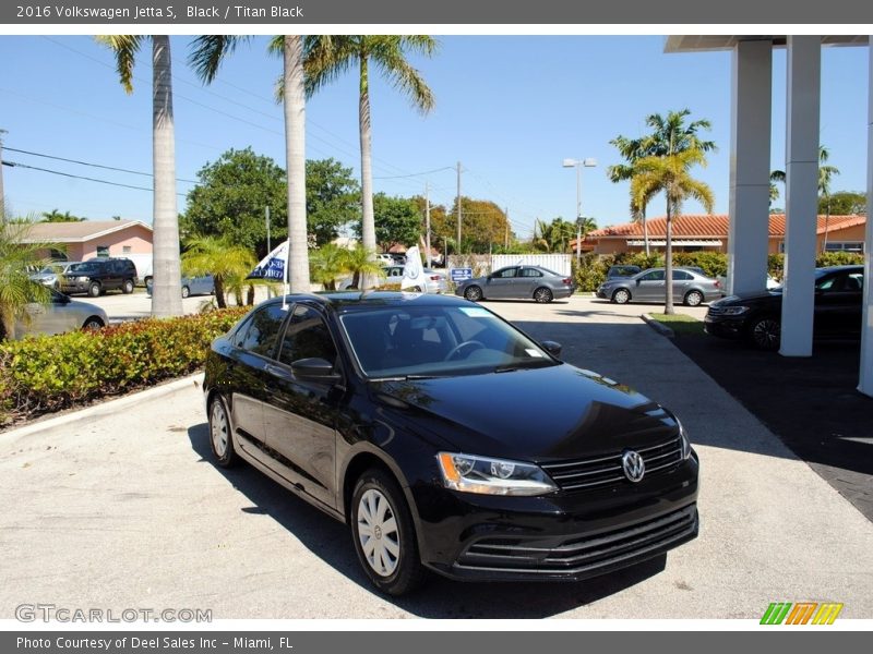 Black / Titan Black 2016 Volkswagen Jetta S