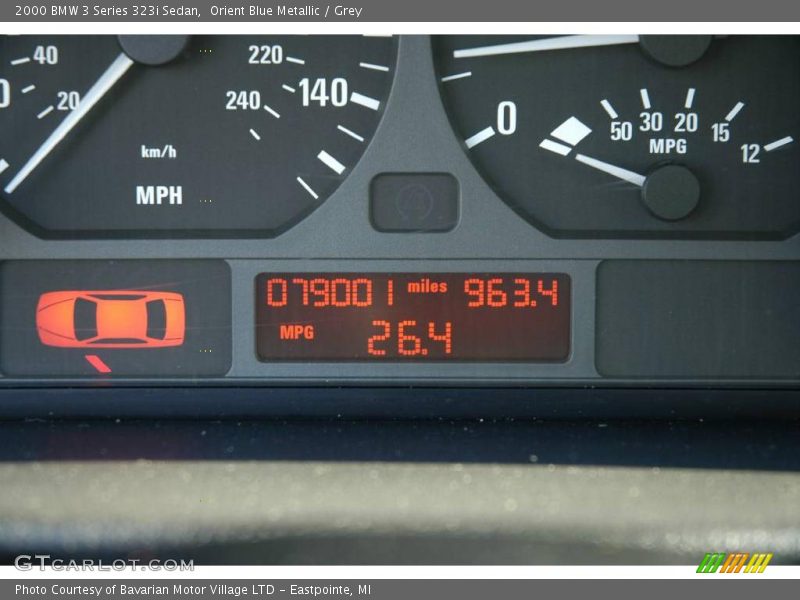 Orient Blue Metallic / Grey 2000 BMW 3 Series 323i Sedan
