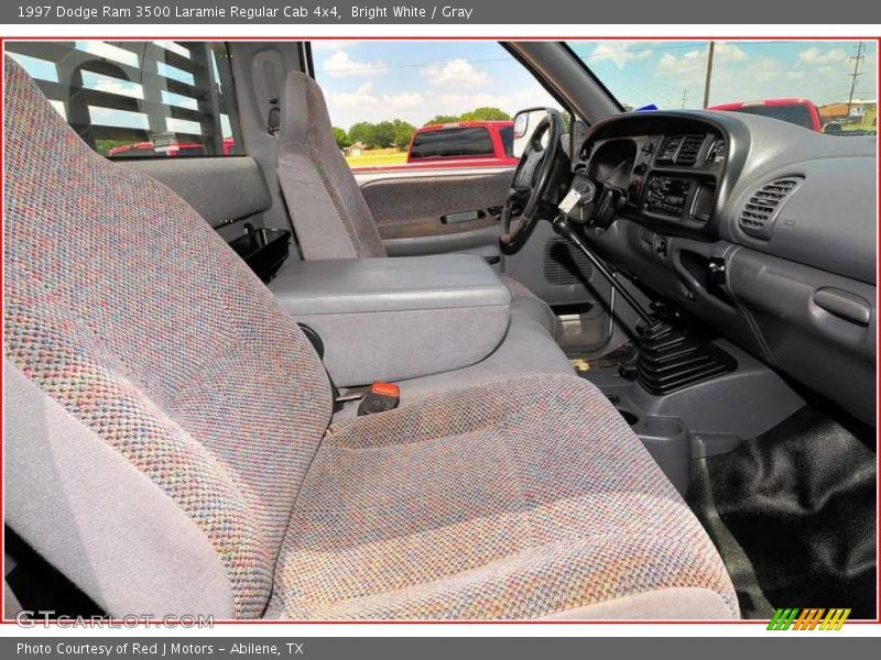Bright White / Gray 1997 Dodge Ram 3500 Laramie Regular Cab 4x4