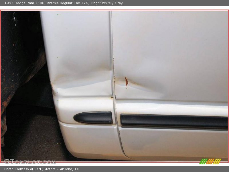 Bright White / Gray 1997 Dodge Ram 3500 Laramie Regular Cab 4x4