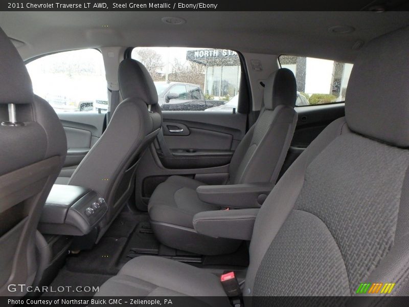 Steel Green Metallic / Ebony/Ebony 2011 Chevrolet Traverse LT AWD