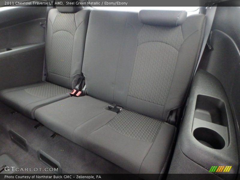 Steel Green Metallic / Ebony/Ebony 2011 Chevrolet Traverse LT AWD