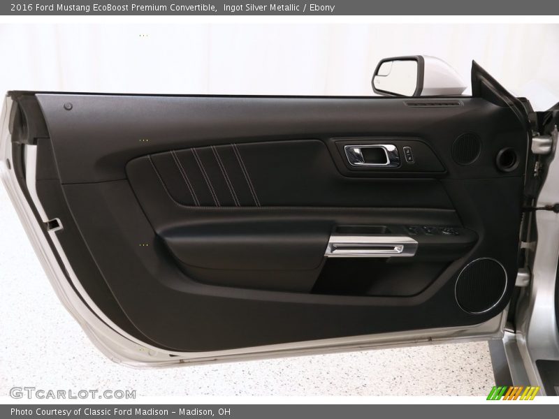 Ingot Silver Metallic / Ebony 2016 Ford Mustang EcoBoost Premium Convertible