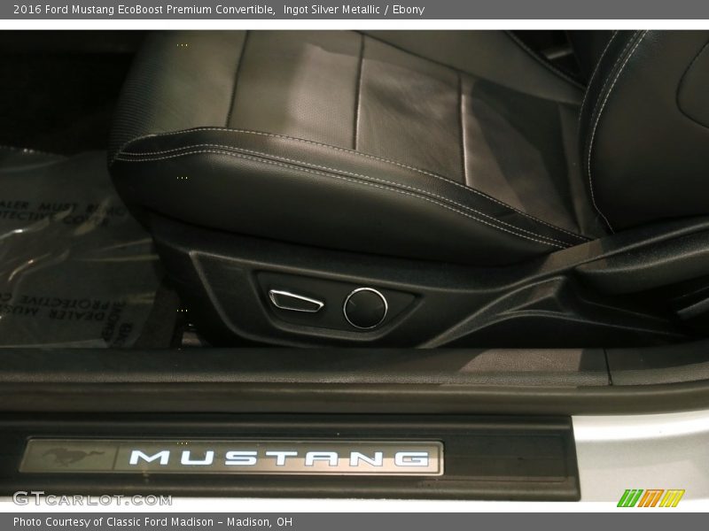 Ingot Silver Metallic / Ebony 2016 Ford Mustang EcoBoost Premium Convertible