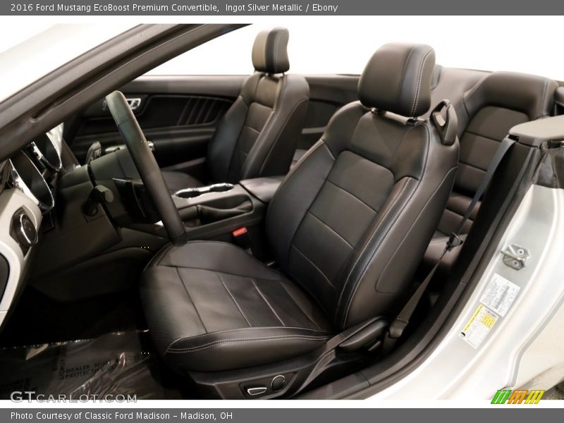 Ingot Silver Metallic / Ebony 2016 Ford Mustang EcoBoost Premium Convertible