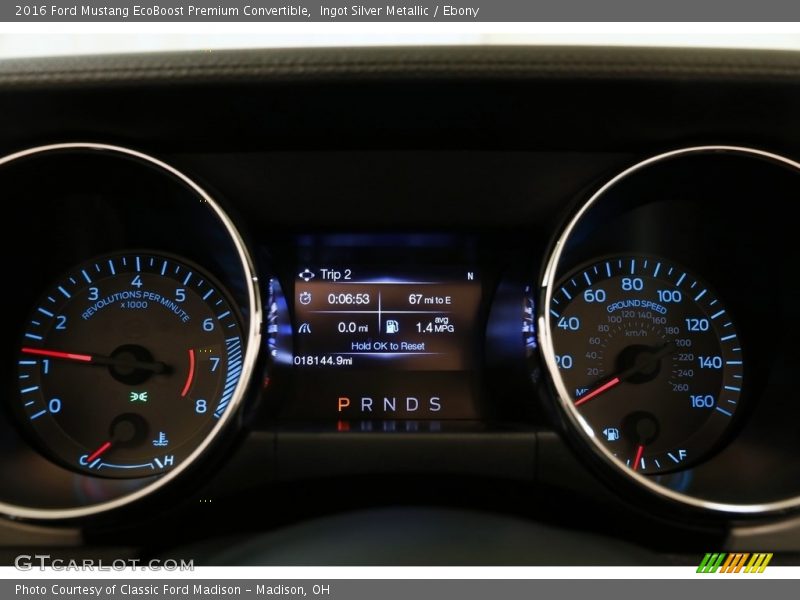 Ingot Silver Metallic / Ebony 2016 Ford Mustang EcoBoost Premium Convertible