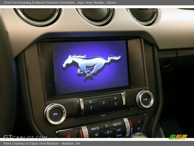 Ingot Silver Metallic / Ebony 2016 Ford Mustang EcoBoost Premium Convertible