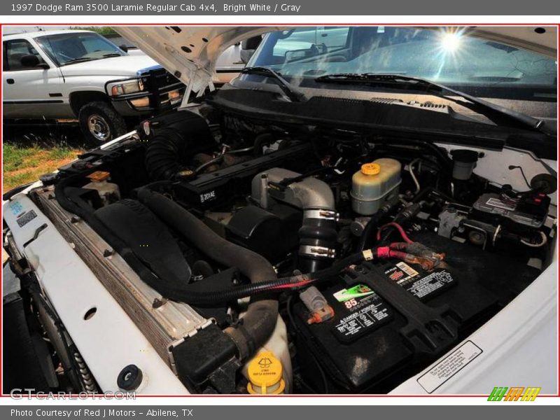 Bright White / Gray 1997 Dodge Ram 3500 Laramie Regular Cab 4x4