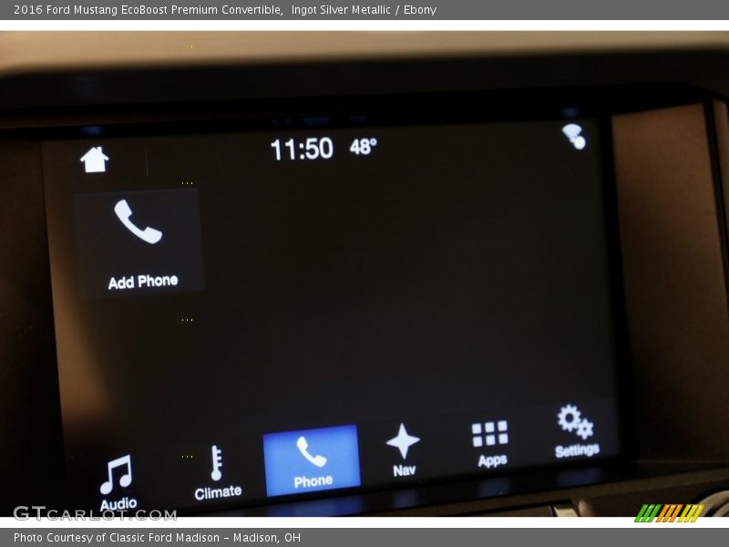Ingot Silver Metallic / Ebony 2016 Ford Mustang EcoBoost Premium Convertible