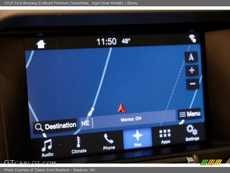 Ingot Silver Metallic / Ebony 2016 Ford Mustang EcoBoost Premium Convertible
