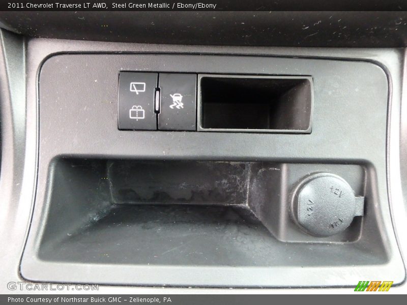 Steel Green Metallic / Ebony/Ebony 2011 Chevrolet Traverse LT AWD