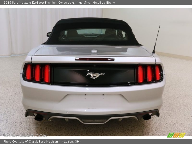 Ingot Silver Metallic / Ebony 2016 Ford Mustang EcoBoost Premium Convertible